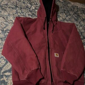 Carhartt Maroon/pink Hooded Jacket